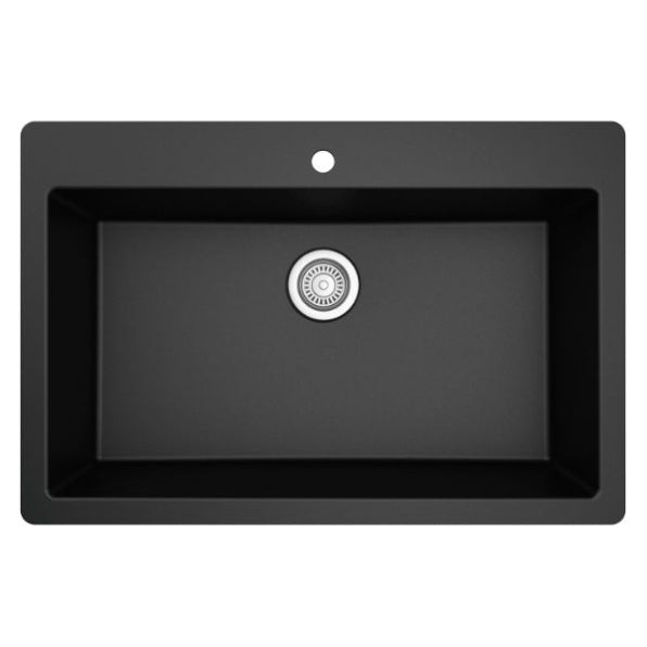 Quartz Composite Black Kitchen Sink Matte 1