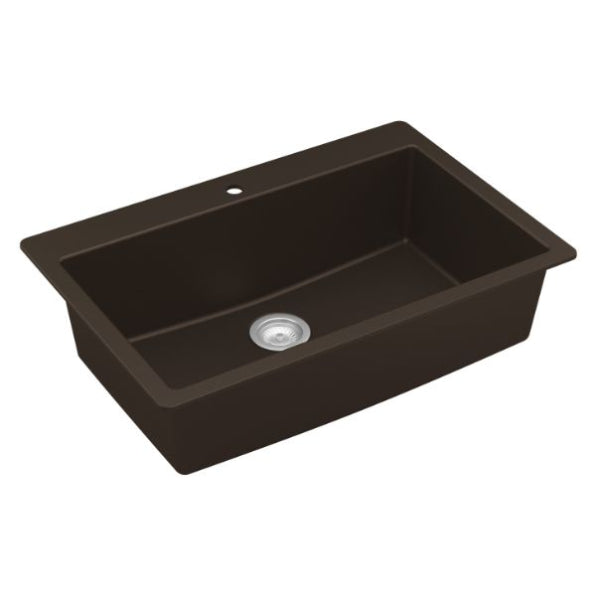 Quartz Composite Brown Kitchen Sink Matte 2