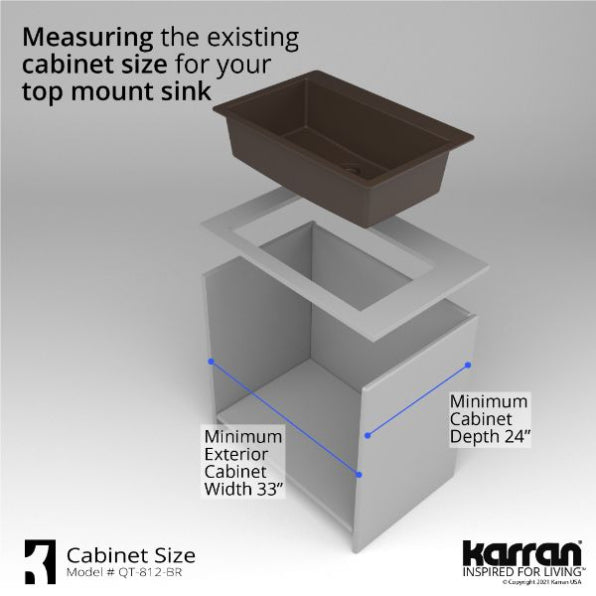 Quartz Composite Brown Kitchen Sink Matte 9