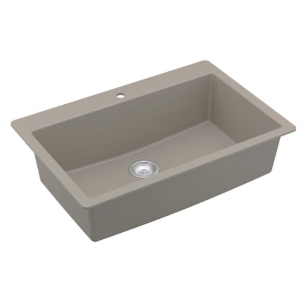 Quartz Composite Concrete Kitchen Sink Matte 2