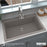 Quartz Composite Concrete Kitchen Sink Matte 5