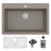Quartz Composite Concrete Kitchen Sink Matte 1