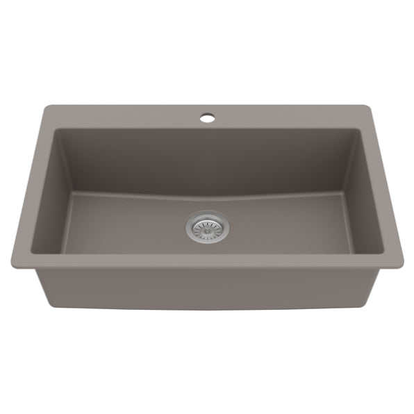Quartz Composite Concrete Kitchen Sink Matte 2