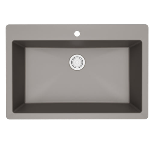 Quartz Composite Concrete Kitchen Sink Matte 1