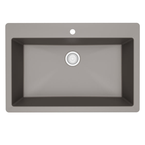 Quartz Composite Concrete Kitchen Sink Matte 1