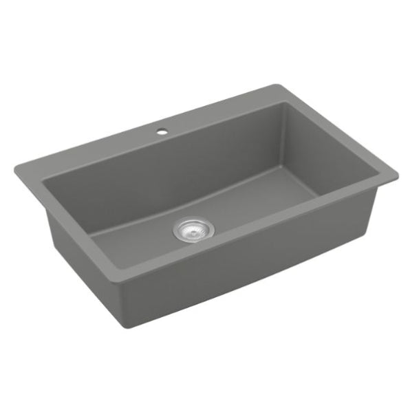 Quartz Composite Grey Kitchen Sink Matte 2