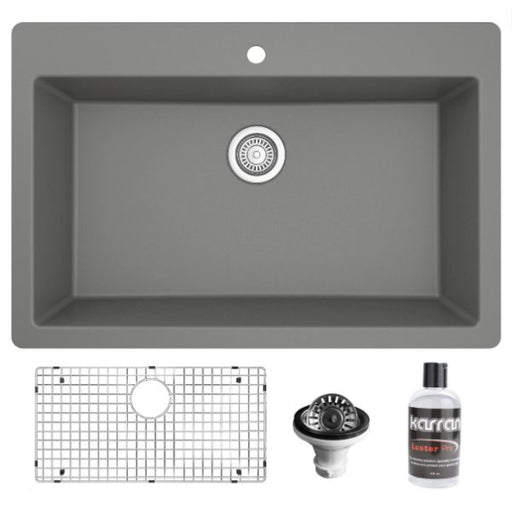 Quartz Composite Grey Kitchen Sink Matte 1