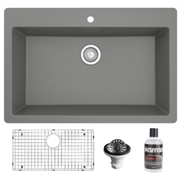 Quartz Composite Grey Kitchen Sink Matte 1