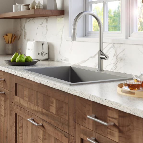 Quartz Composite Grey Kitchen Sink Matte 5