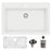 Quartz Composite White Kitchen Sink Matte 1