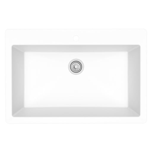 Quartz Composite White Kitchen Sink Matte 1