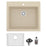 Quartz Composite Bisque Kitchen Sink Matte 1