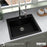 Quartz Composite Black Kitchen Sink Matte 6