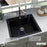 Quartz Composite Black Kitchen Sink Matte 7