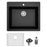 Quartz Composite Black Kitchen Sink Matte 1