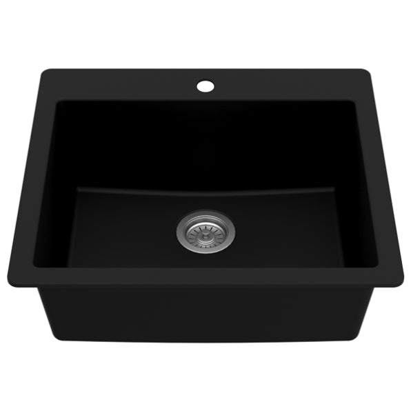 Quartz Composite Black Kitchen Sink Matte 2