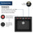 Quartz Composite Black Kitchen Sink Matte 4