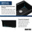 Quartz Composite Black Kitchen Sink Matte 8