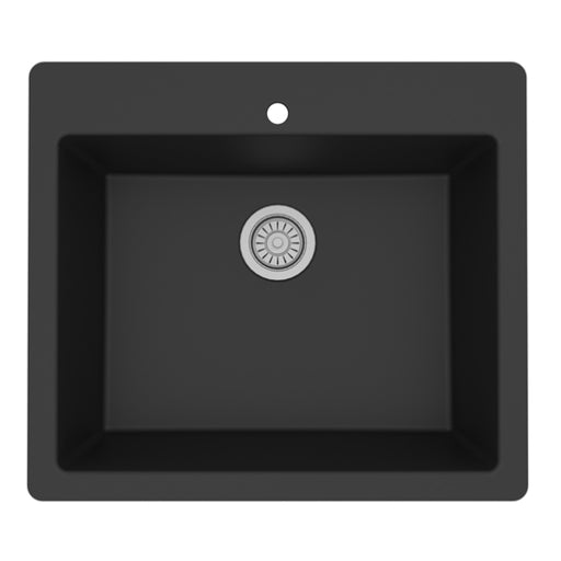 Quartz Composite Black Kitchen Sink Matte 1