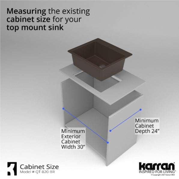 Quartz Composite Brown Kitchen Sink Matte 9