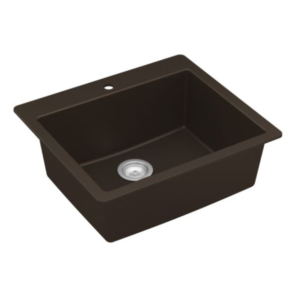 Quartz Composite Brown Kitchen Sink Matte 2