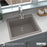 Quartz Composite Concrete Kitchen Sink Matte 5