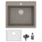 Quartz Composite Concrete Kitchen Sink Matte 1
