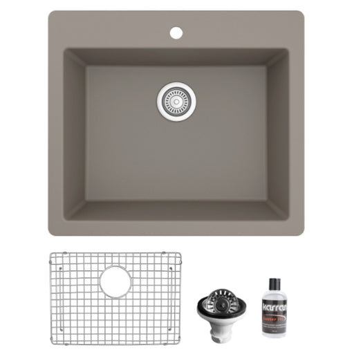 Quartz Composite Concrete Kitchen Sink Matte 1