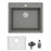 Quartz Composite Grey Kitchen Sink Matte 1