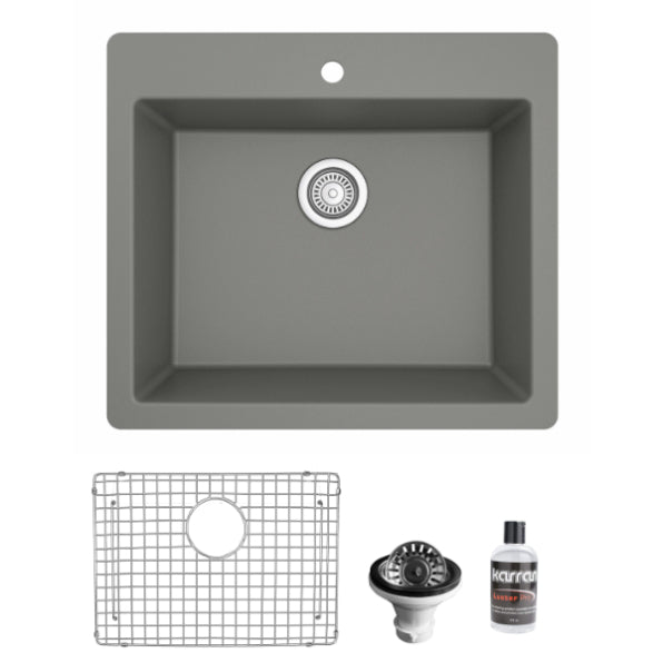 Quartz Composite Grey Kitchen Sink Matte 1