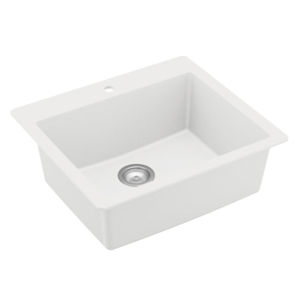 Quartz Composite White Kitchen Sink Matte 2