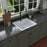 Quartz Composite White Kitchen Sink Matte 5