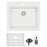 Quartz Composite White Kitchen Sink Matte 1