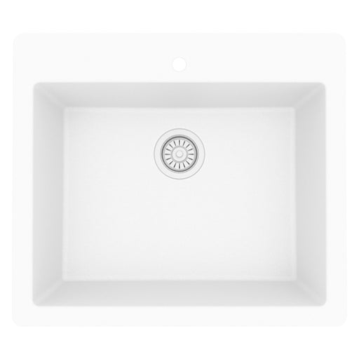 Quartz Composite White Kitchen Sink Matte 1