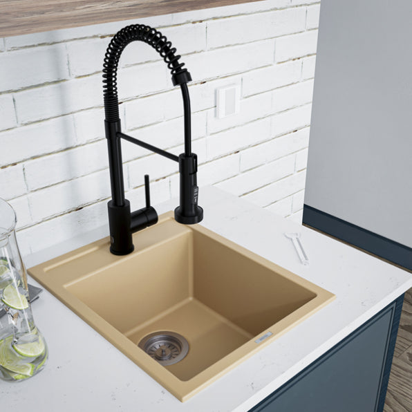 Quartz Composite Bisque Kitchen Sink Matte 3