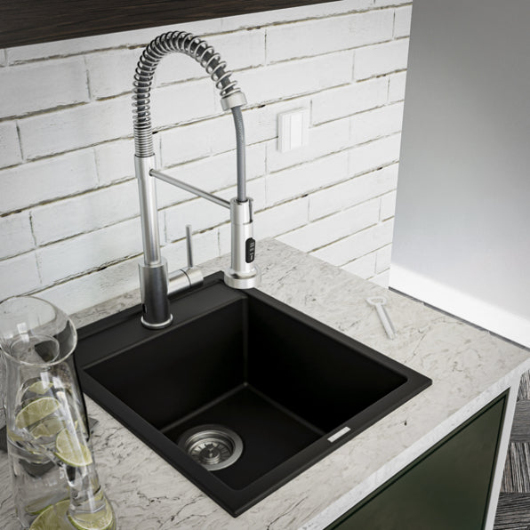 Quartz Composite Black Kitchen Sink Matte 3