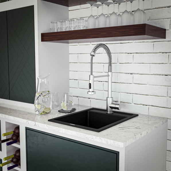 Quartz Composite Black Kitchen Sink Matte 4