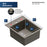 Quartz Composite Concrete Kitchen Sink Matte 2