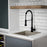 Quartz Composite Concrete Kitchen Sink Matte 4