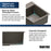 Quartz Composite Concrete Kitchen Sink Matte 8