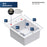 Quartz Composite White Kitchen Sink Matte 2