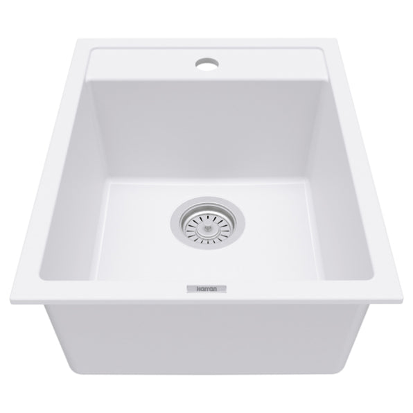 Quartz Composite White Kitchen Sink Matte 1