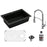 Quartz Composite Black Kitchen Sink Matte 1