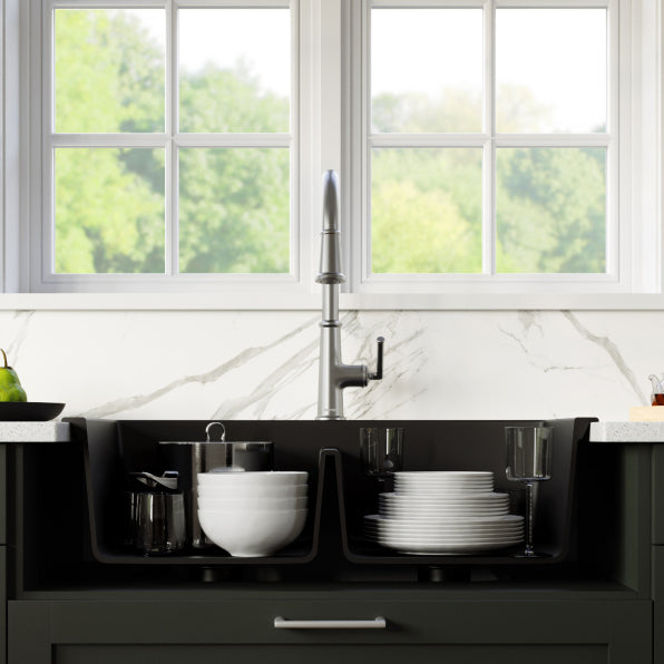 Quartz Composite Black Kitchen Sink Matte 3
