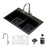 Quartz Composite Black Kitchen Sink Matte 1