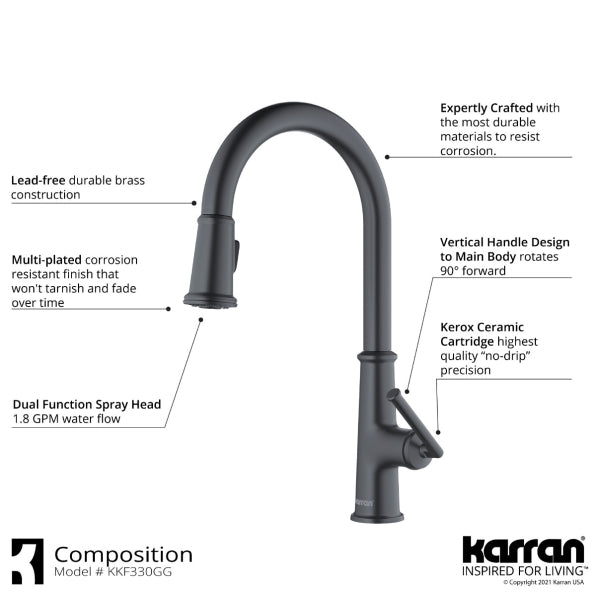 Quartz Composite White Kitchen Sink Matte 6