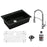 Quartz Composite Black Kitchen Sink Matte 1