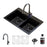 Quartz Composite Black Kitchen Sink Matte 1