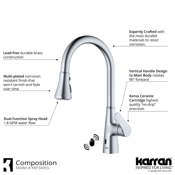 Quartz Composite White Kitchen Sink Matte 7