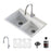 Quartz Composite White Kitchen Sink Matte 1
